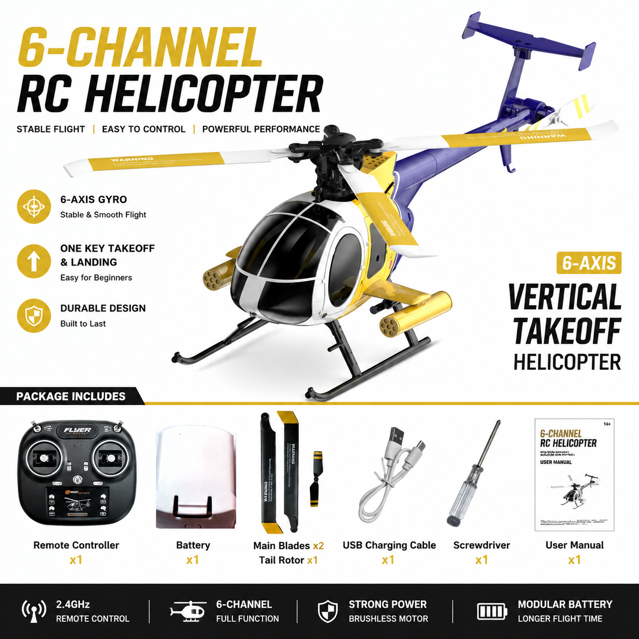 Rc Helicopter Large - K300 6CH RC Helicopter Brushless Motor