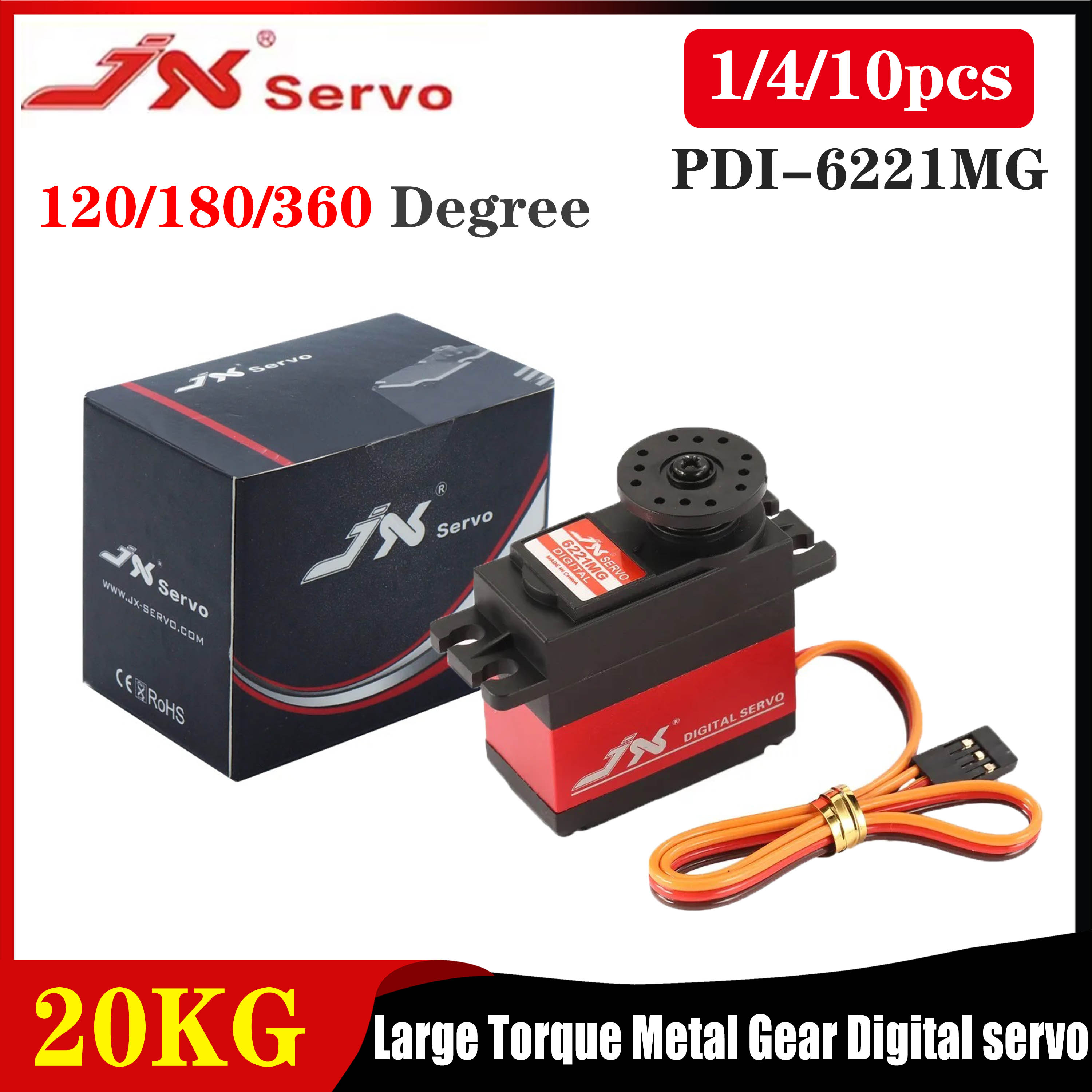 JX PDI-6221MG 20KG Large Torqu - Rc Helicopter Large avis et prix