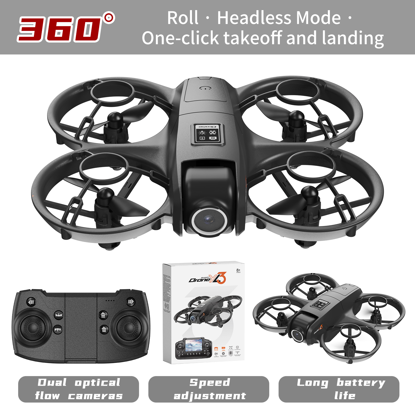YL3 Remote-Controlled Drone wi - Rc Helicopter Case avis et prix