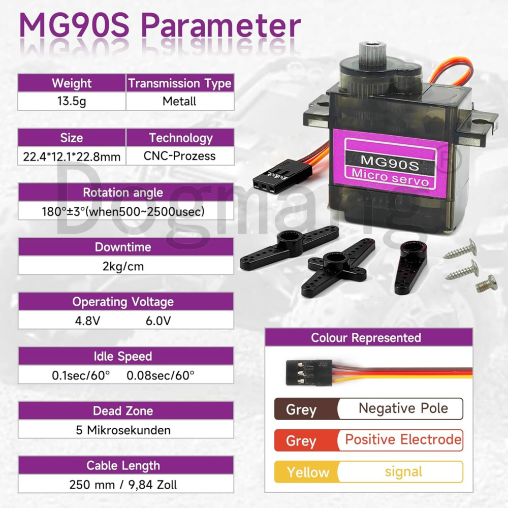 MG90S Servo 1/2/4/10/20/50 Pcs - Rc Helicopter Remote Control avis et prix