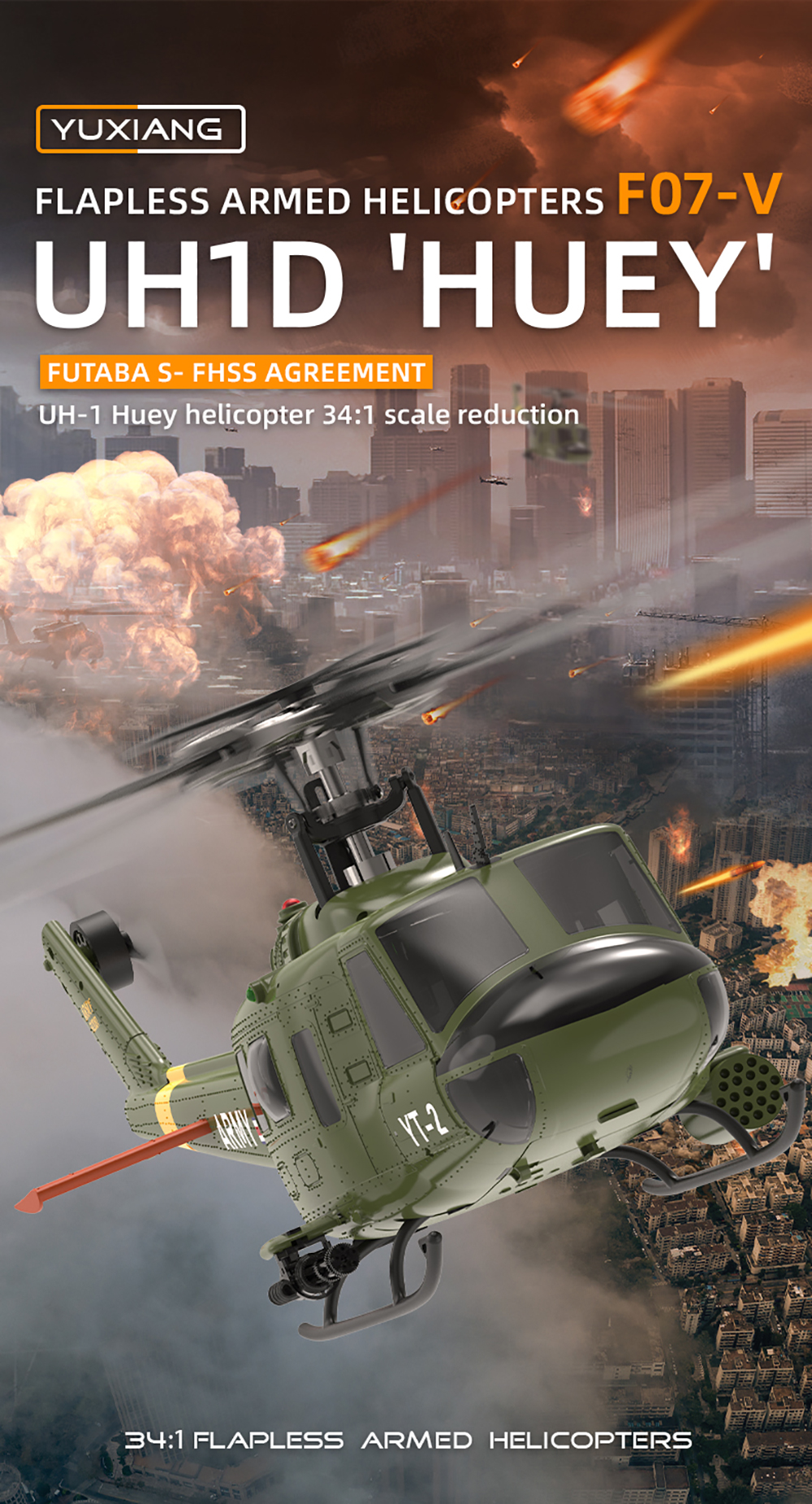 New YUXIANG RC Helicopter F07- - Rc Helicopter Gyro avis et prix